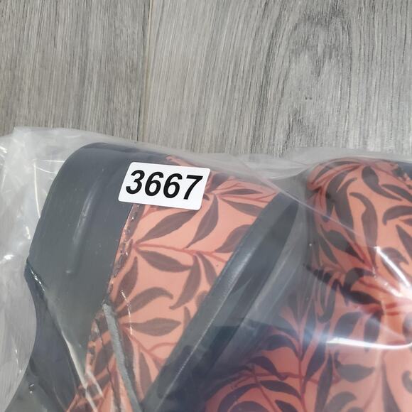 Dansko Professional Clogs Womens Size 11 EU 42 Orange Black Floral Patent Nurse - Picture 10 of 10